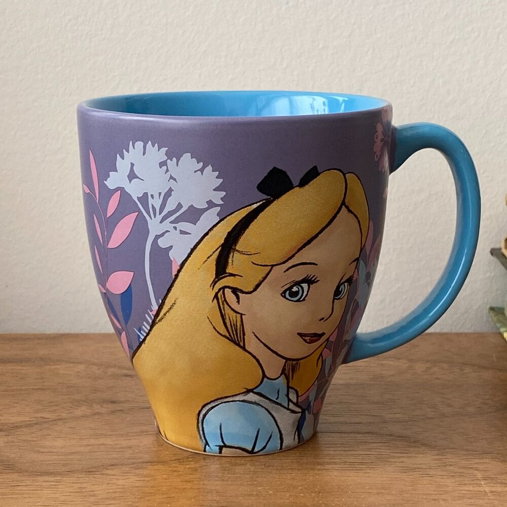 Alice in Wonderland Mug, Disney Store, Lavender & Light Blue
